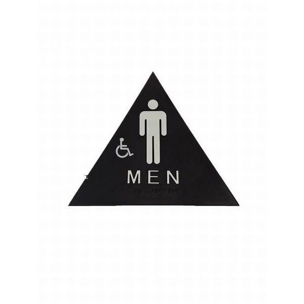Don-Jo Men Triangle Black Bathroom Sign, CHS6 CHS6 - main